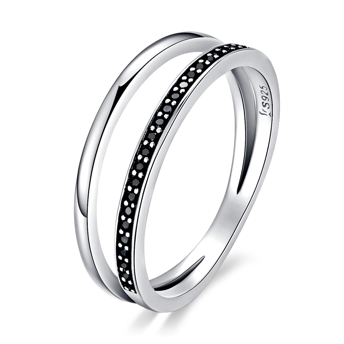 925 Sterling Silver 0.6CM Width Ring Size 6 for Women