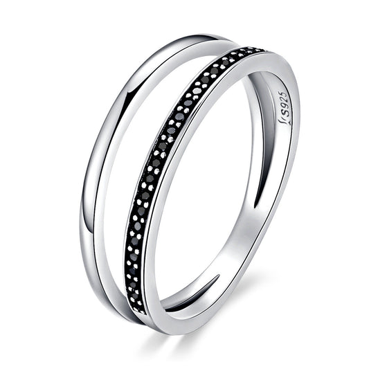 925 Sterling Silver 0.6CM Width Ring Size 6 for Women