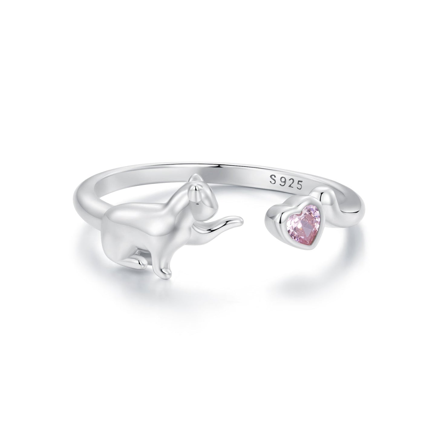 925 Sterling Silver Pavé Setting CZ White Gold Plated Ring for Women