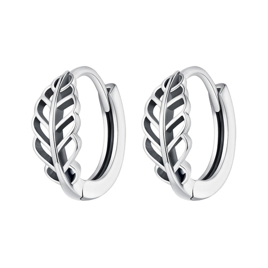 925 Sterling Silver Oxidized Earrings 12*5mm