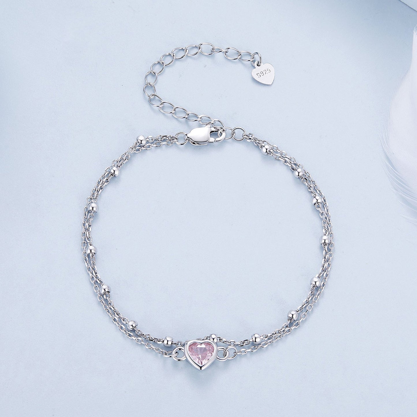 S925 Sterling Silver Pavé CZ Plated Bracelet for Women
