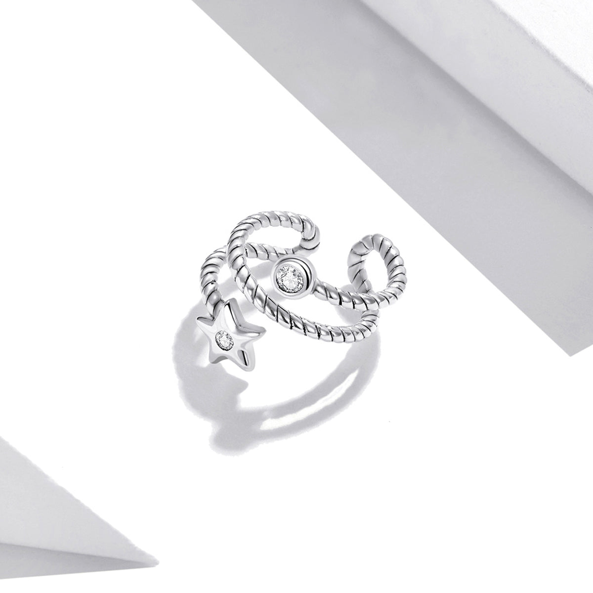 925 Sterling Silver Oxidized Silver Pavé Setting CZ Earrings
