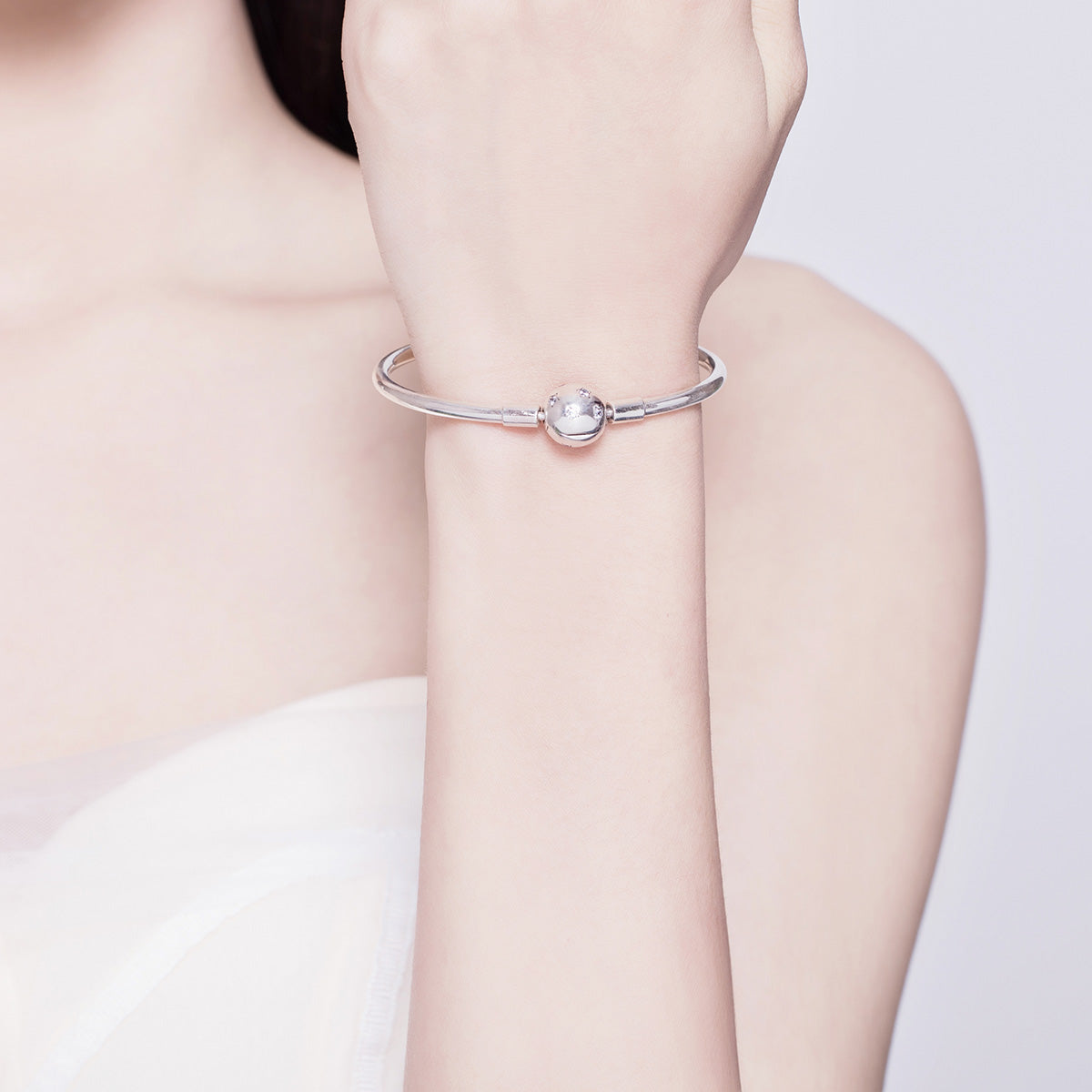 925 Sterling Silver Adjustable Bracelet Style Nan Size 17cm for Men