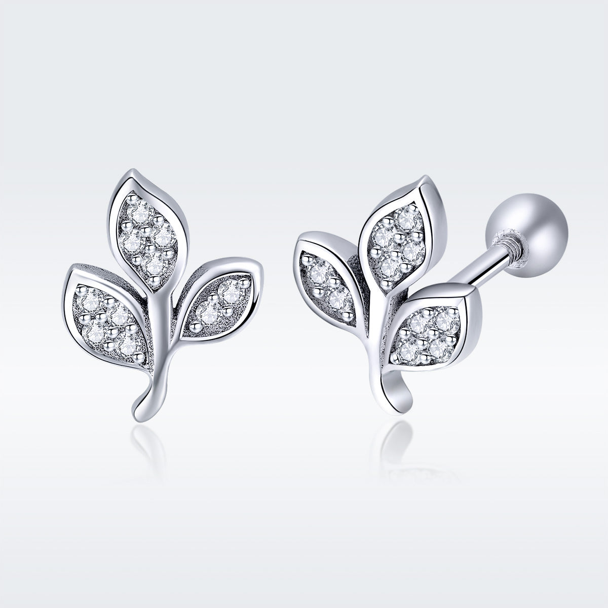 925 Sterling Silver Oxidized Pavé Setting CZ Earrings