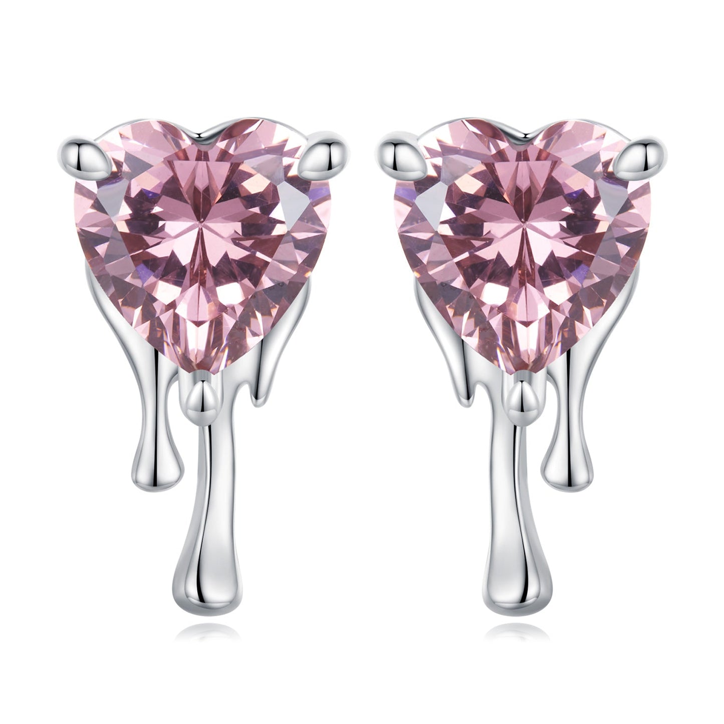 925 Sterling Silver CZ Earrings with Pavé Setting for Women