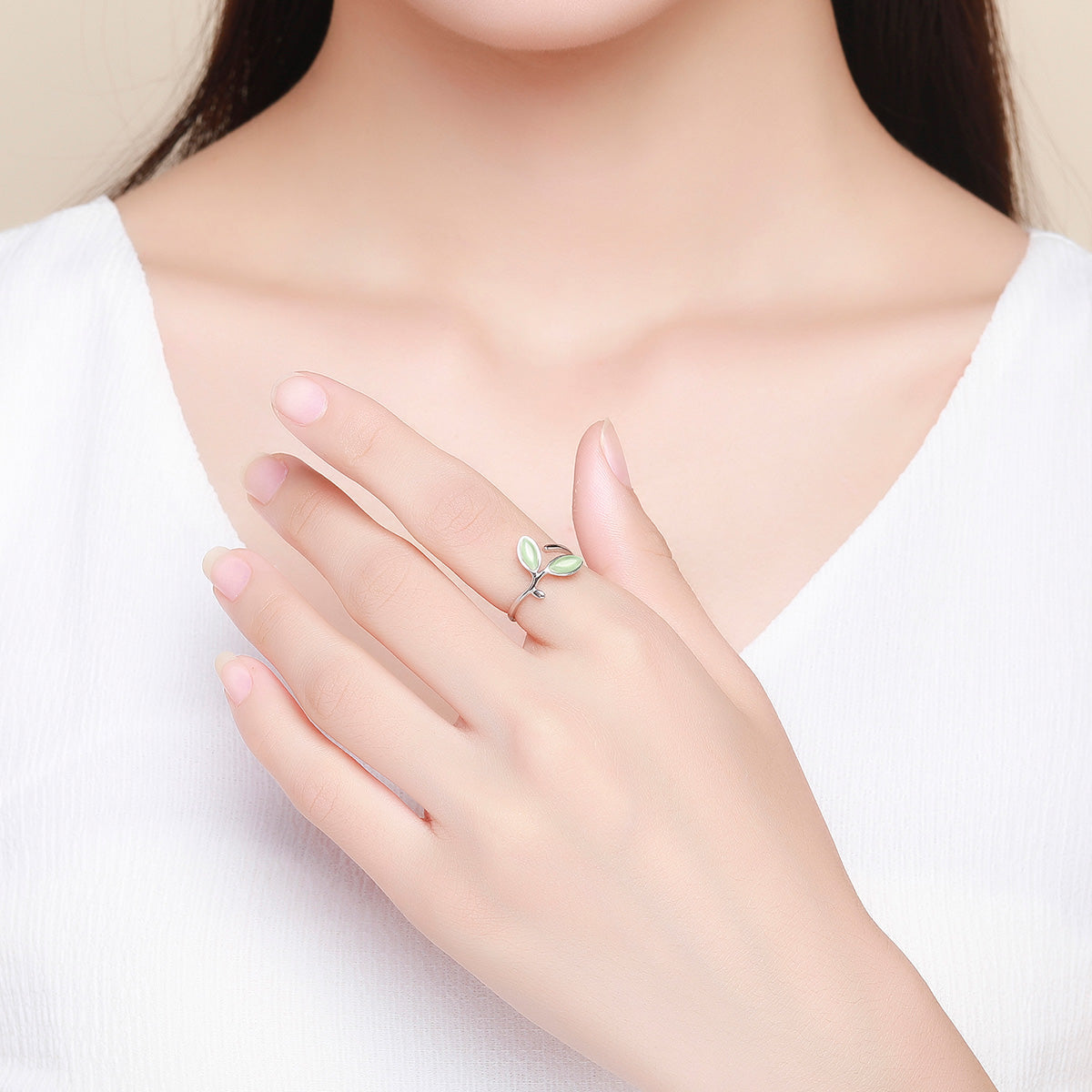 925 Sterling Silver Ring for Women - 0.1cm Width, 1.3cm Height