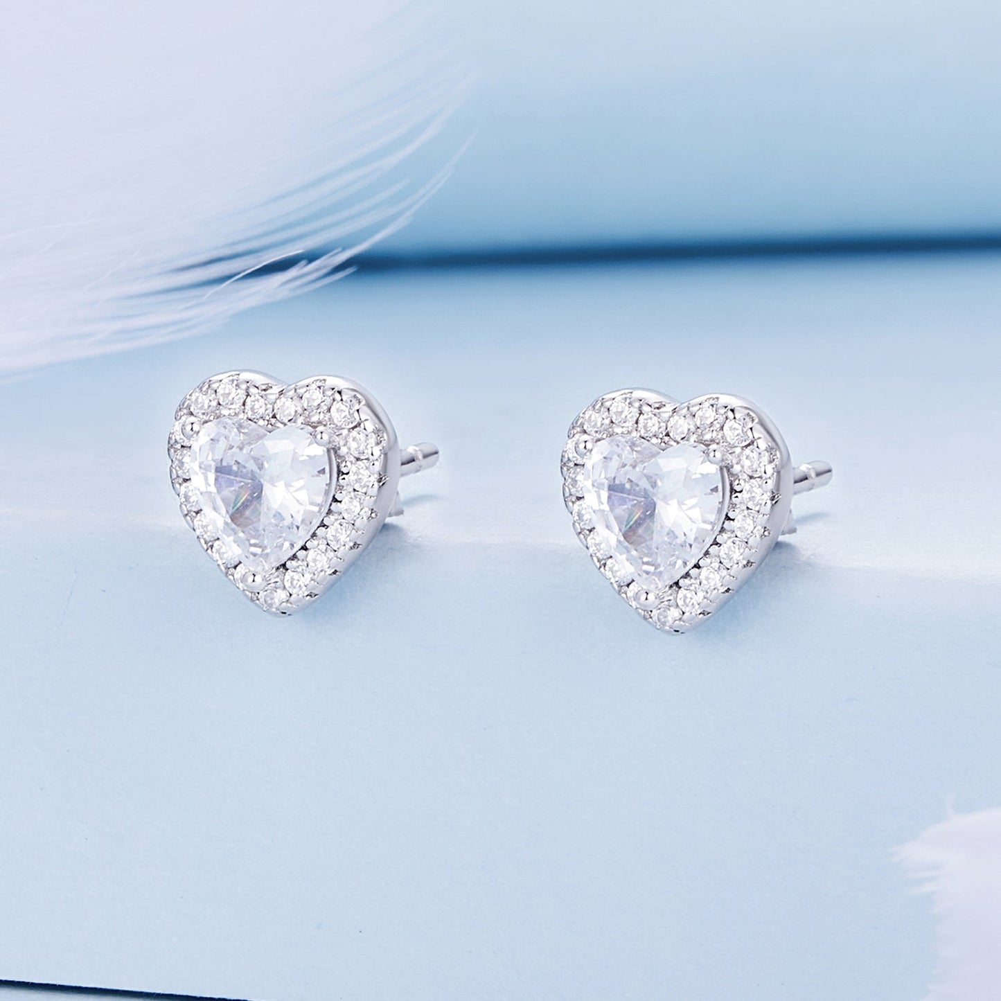 925 Sterling Silver Pavé Setting CZ Earrings