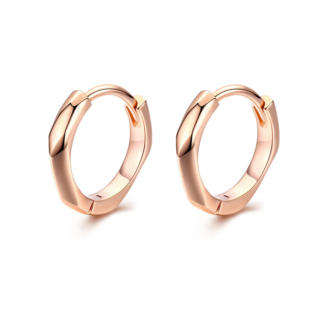 S925 Sterling Silver Plated Rose Gold Earrings