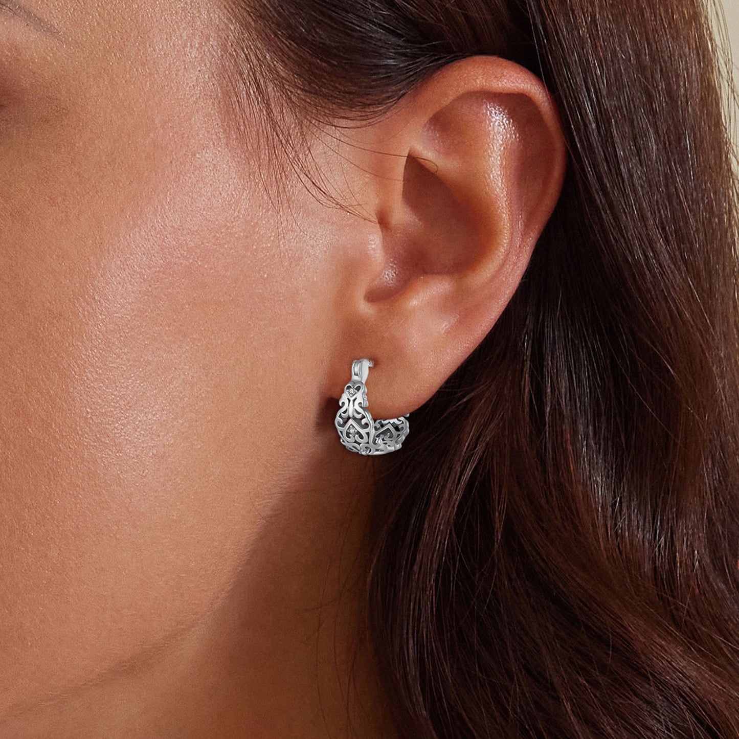 925 Sterling Silver Earrings with Pavé Setting CZ