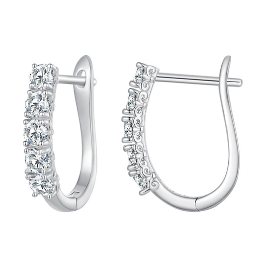 S925 Sterling Silver Moissanite Earrings 0.30 Carat for Women