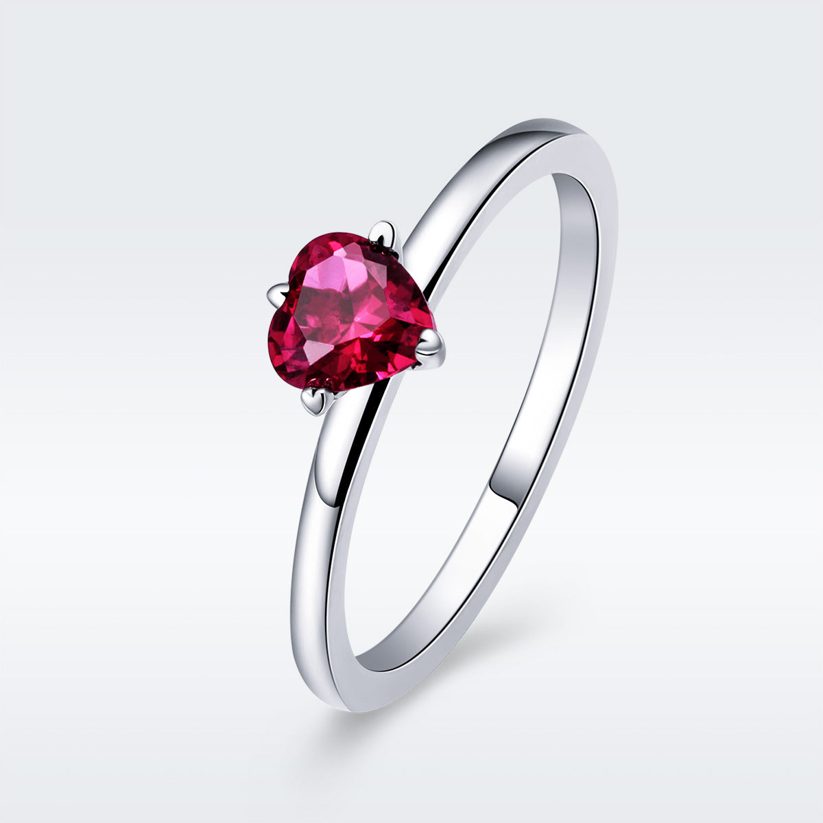 925 Sterling Silver Plated Platinum CZ Ring Size 6 for Women