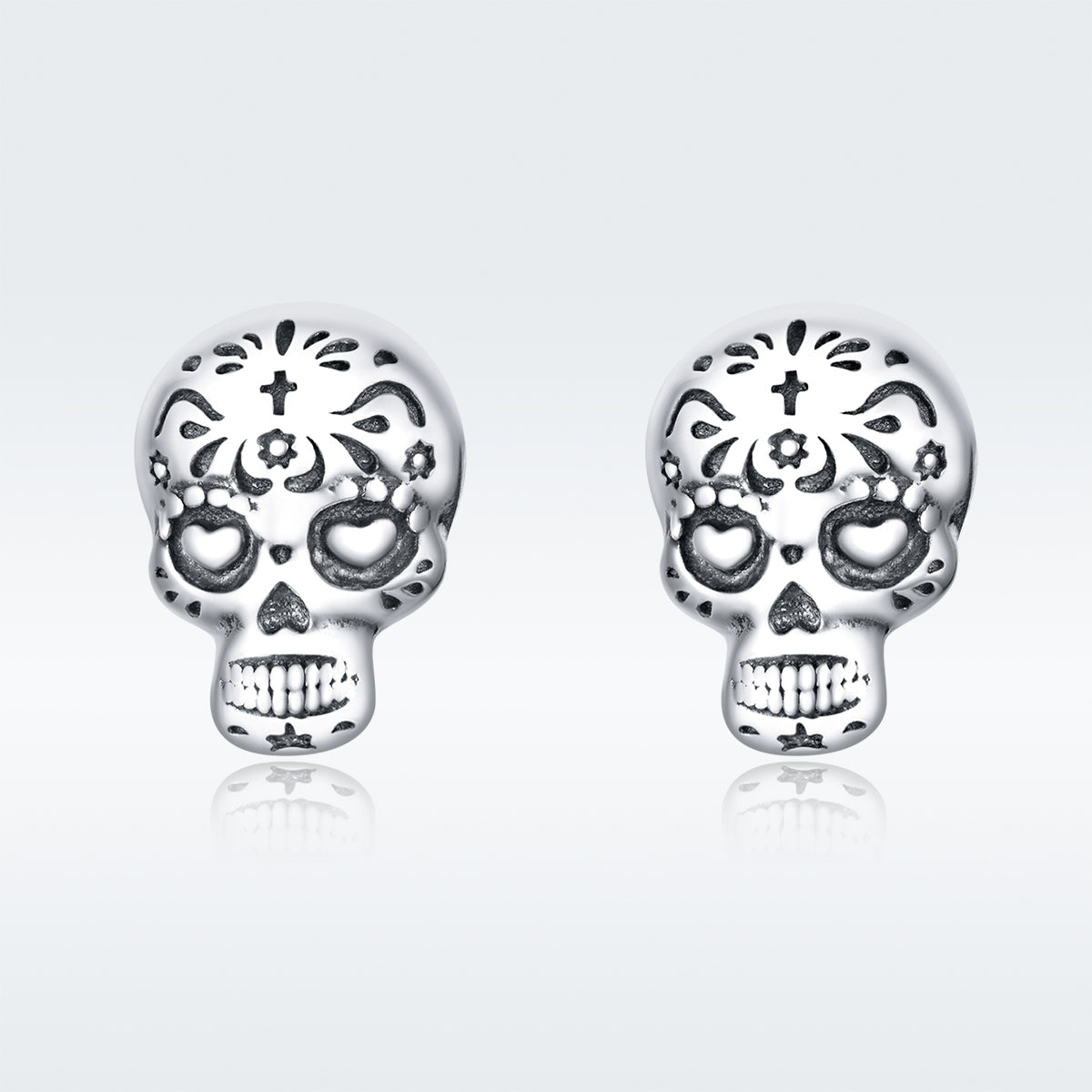 S925 Oxidized Silver Earrings Size 1*0.7cm for Women