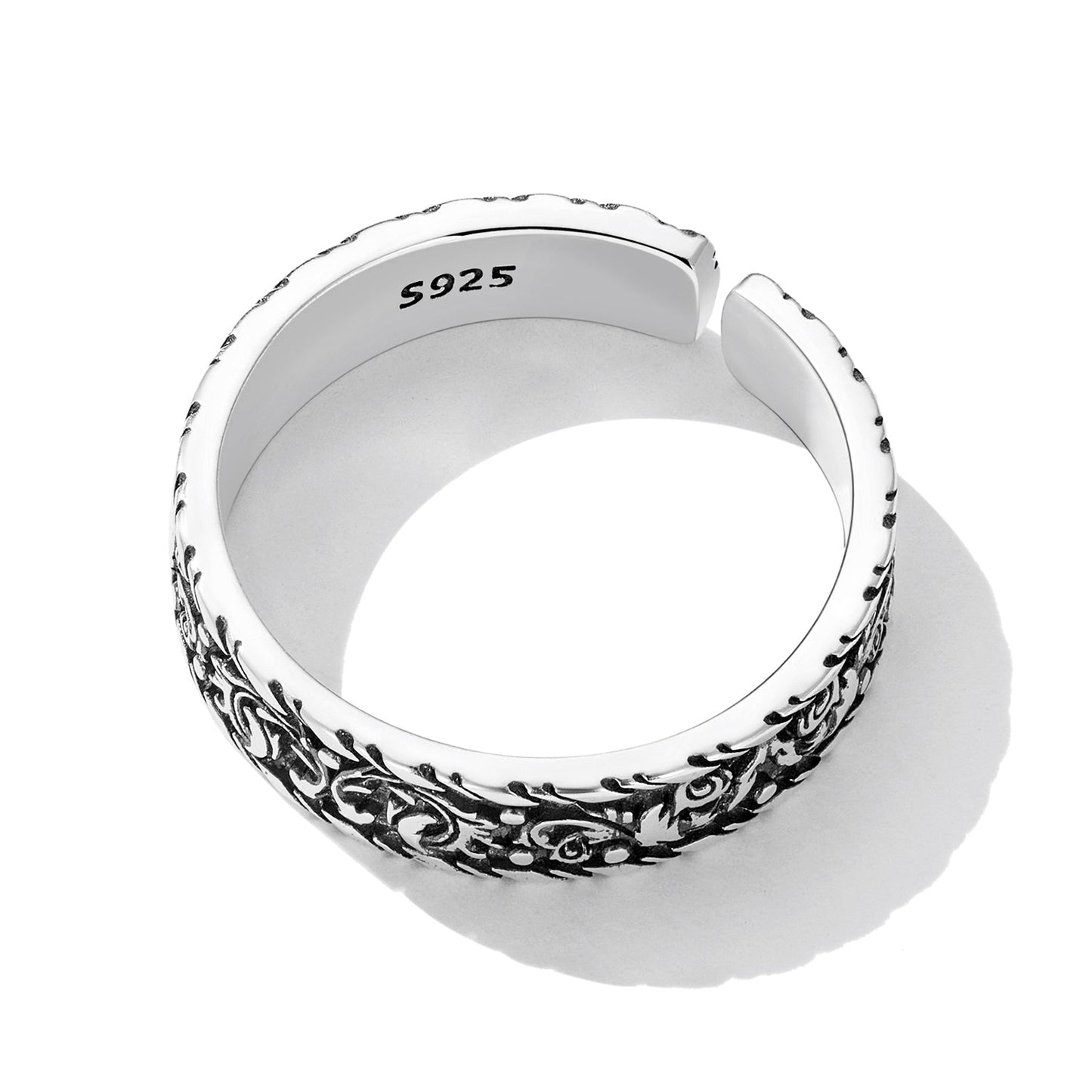 925 Oxidized Silver 0.5cm Ring