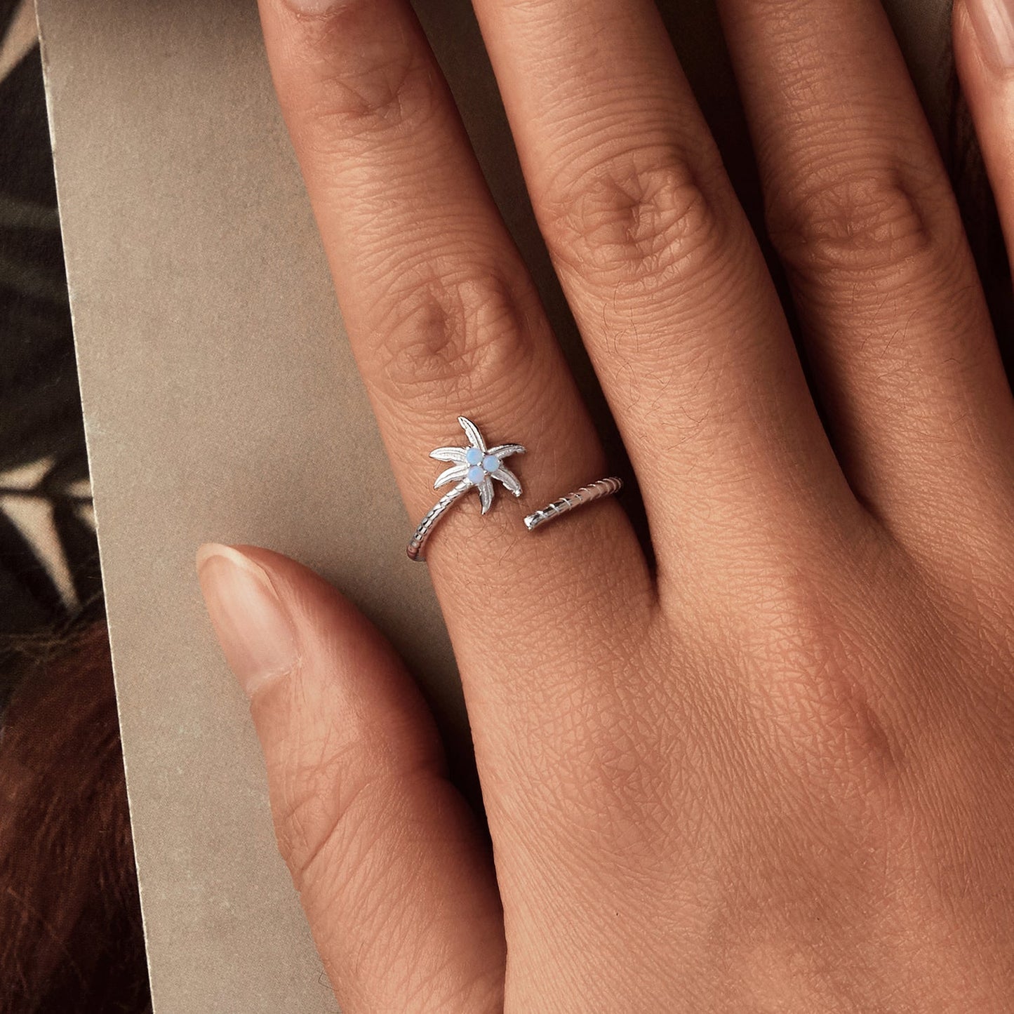 925 Sterling Silver Nano Opal Ring for Women