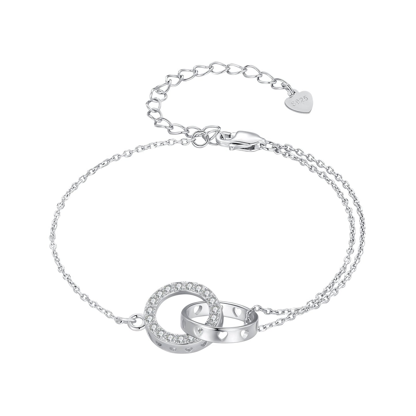 925 Sterling Silver CZ Pavé Setting Bracelet
