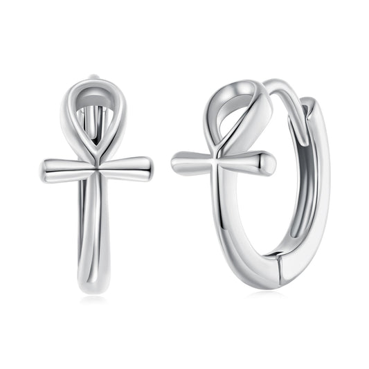 925 Sterling Silver Oxidized Silver Earrings 1.2x0.6cm for Women