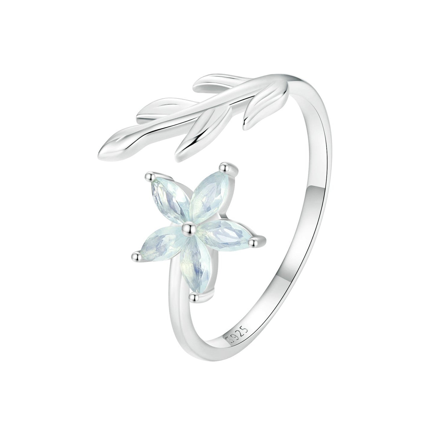 925 Sterling Silver & Opal Ring for Women