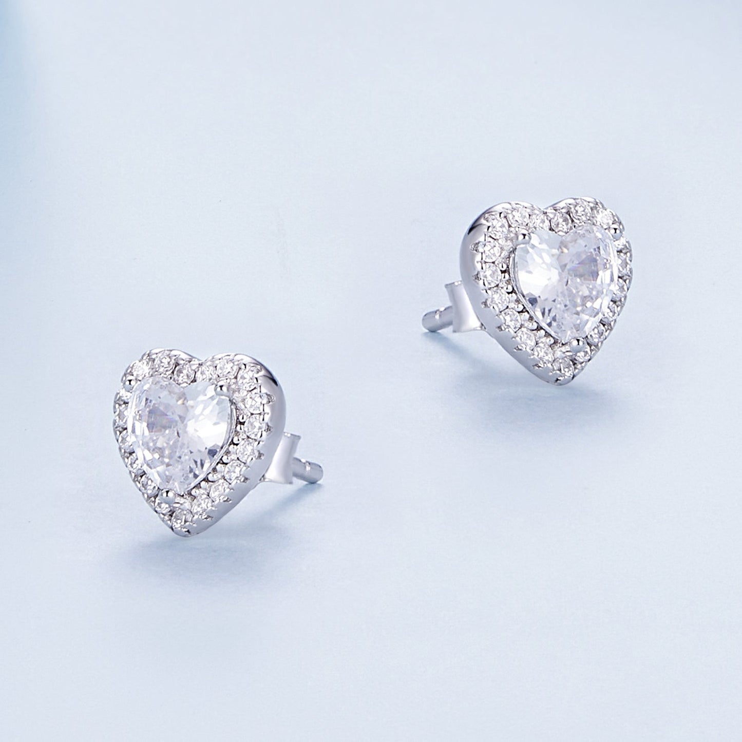 925 Sterling Silver Pavé Setting CZ Earrings