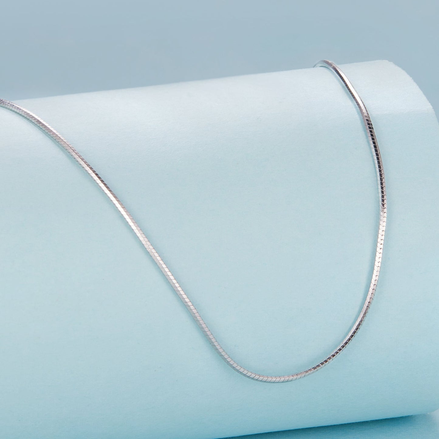 925 Sterling Silver + Plated White Gold 40cm Necklace