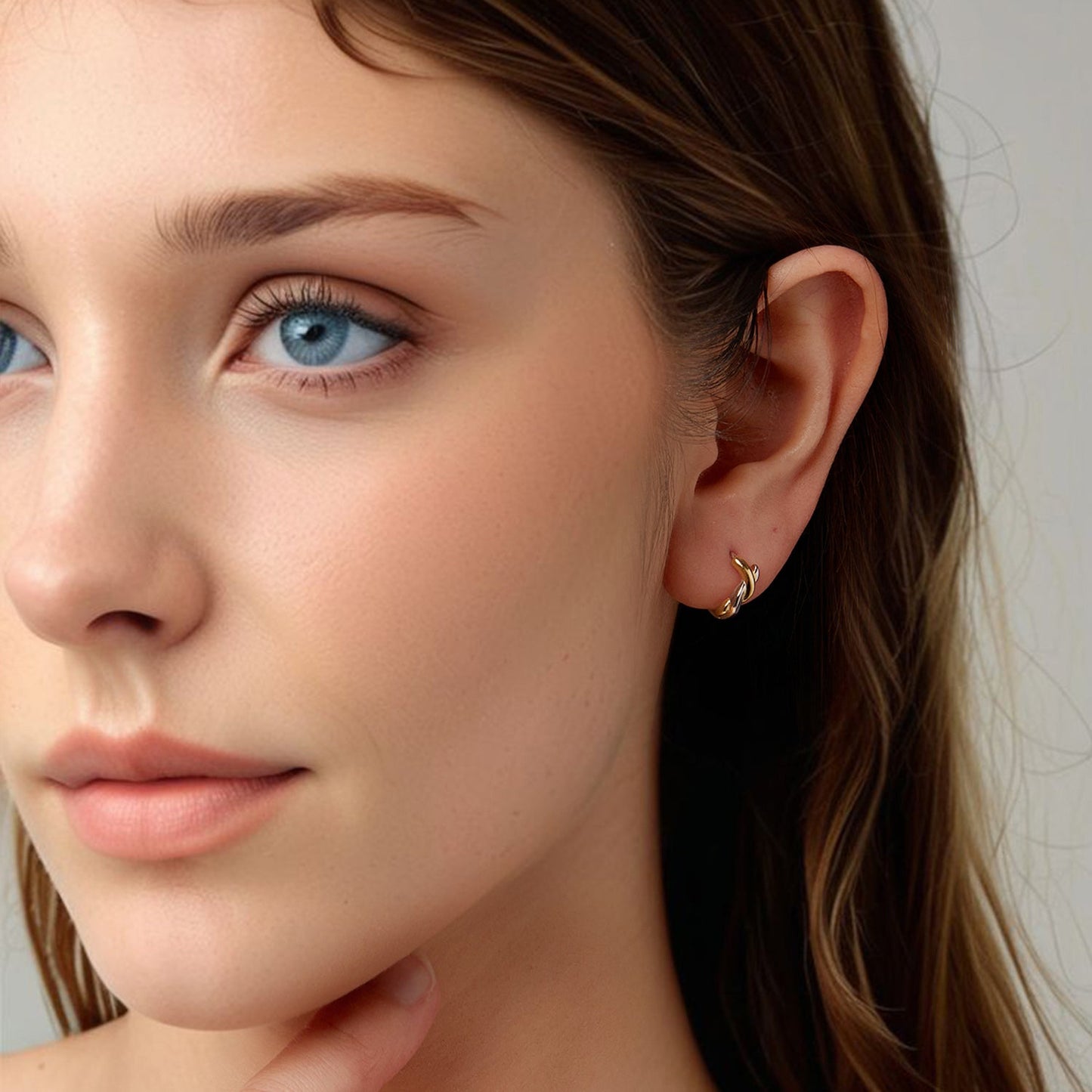 925 Sterling Silver White Gold Plated Earrings