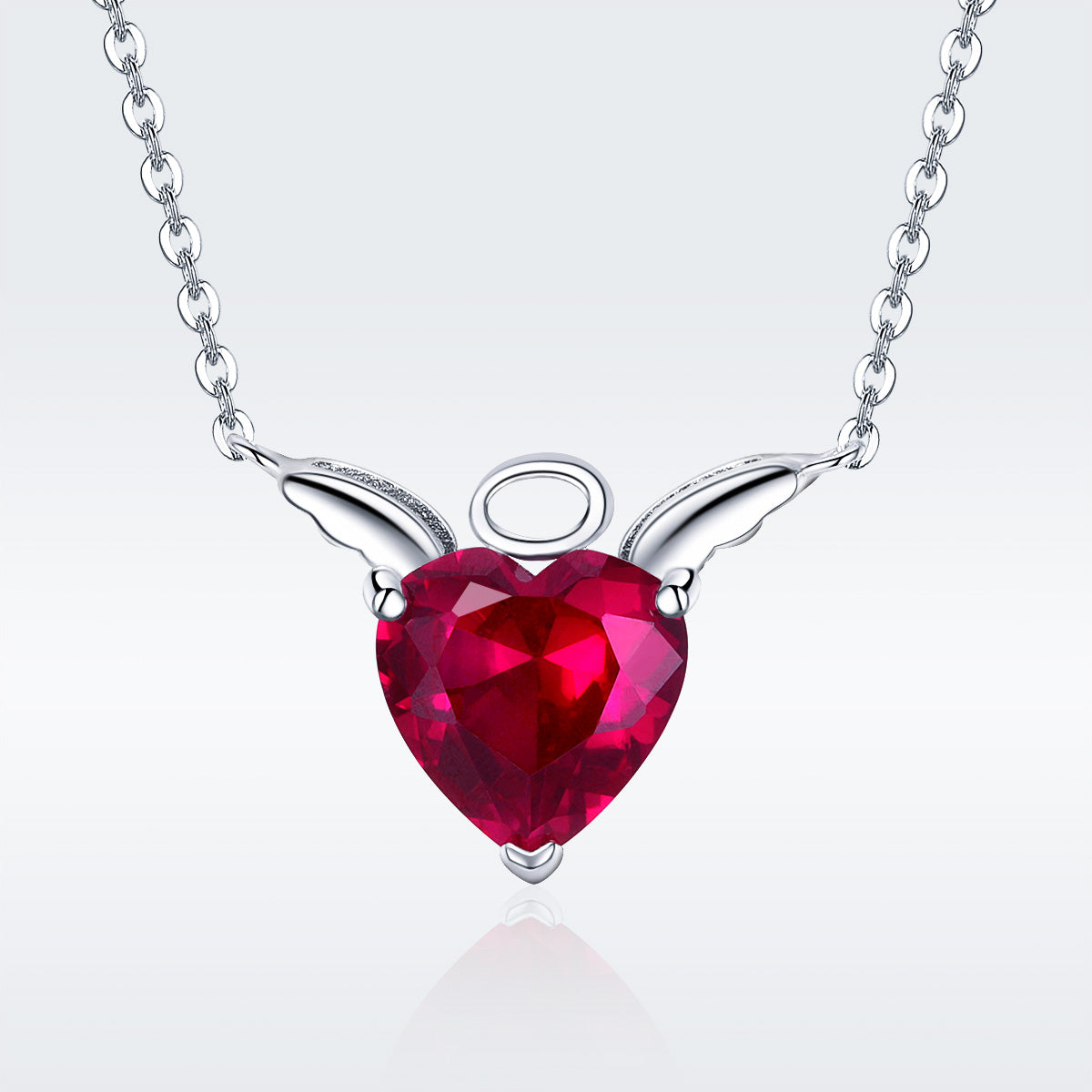925 Sterling Silver Adjustable Necklace 37-45cm with 1.4*2cm Pendant for Women