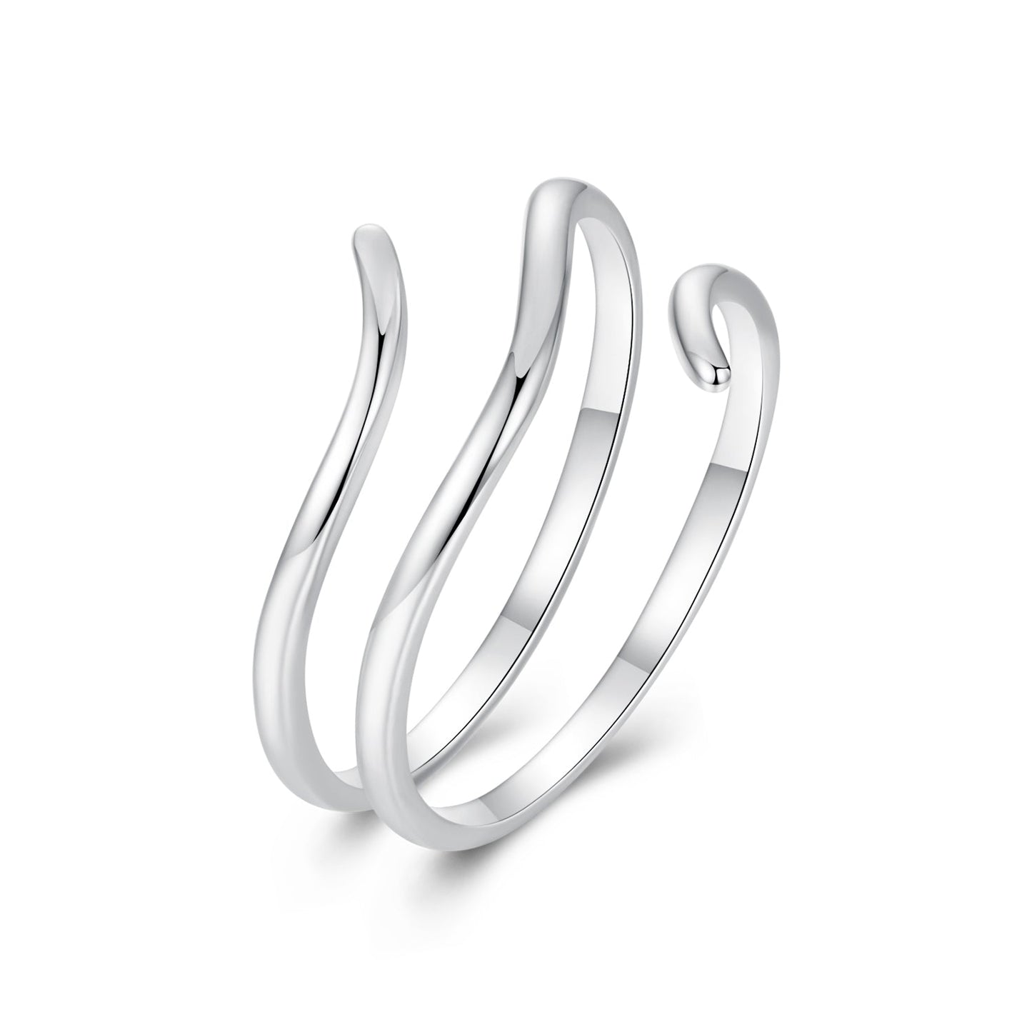 925 Sterling Silver Oxidized Silver Adjustable Ring for Men