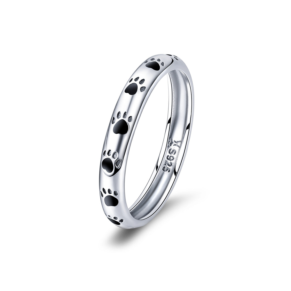 925 Sterling Silver Ring for Women - Size 5.0, Width 0.3cm