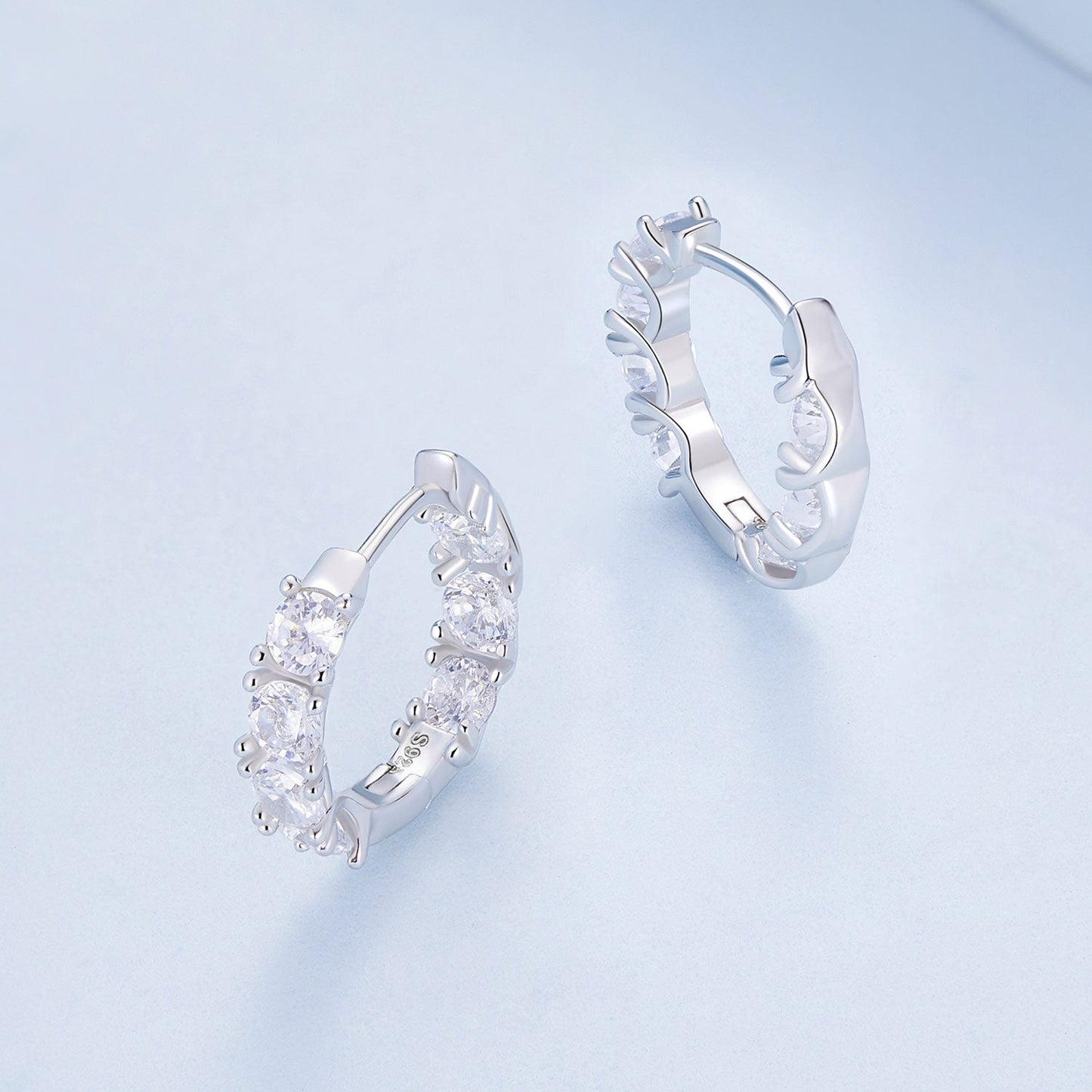 925 Sterling Silver Earrings with Pavé Setting CZ for Women