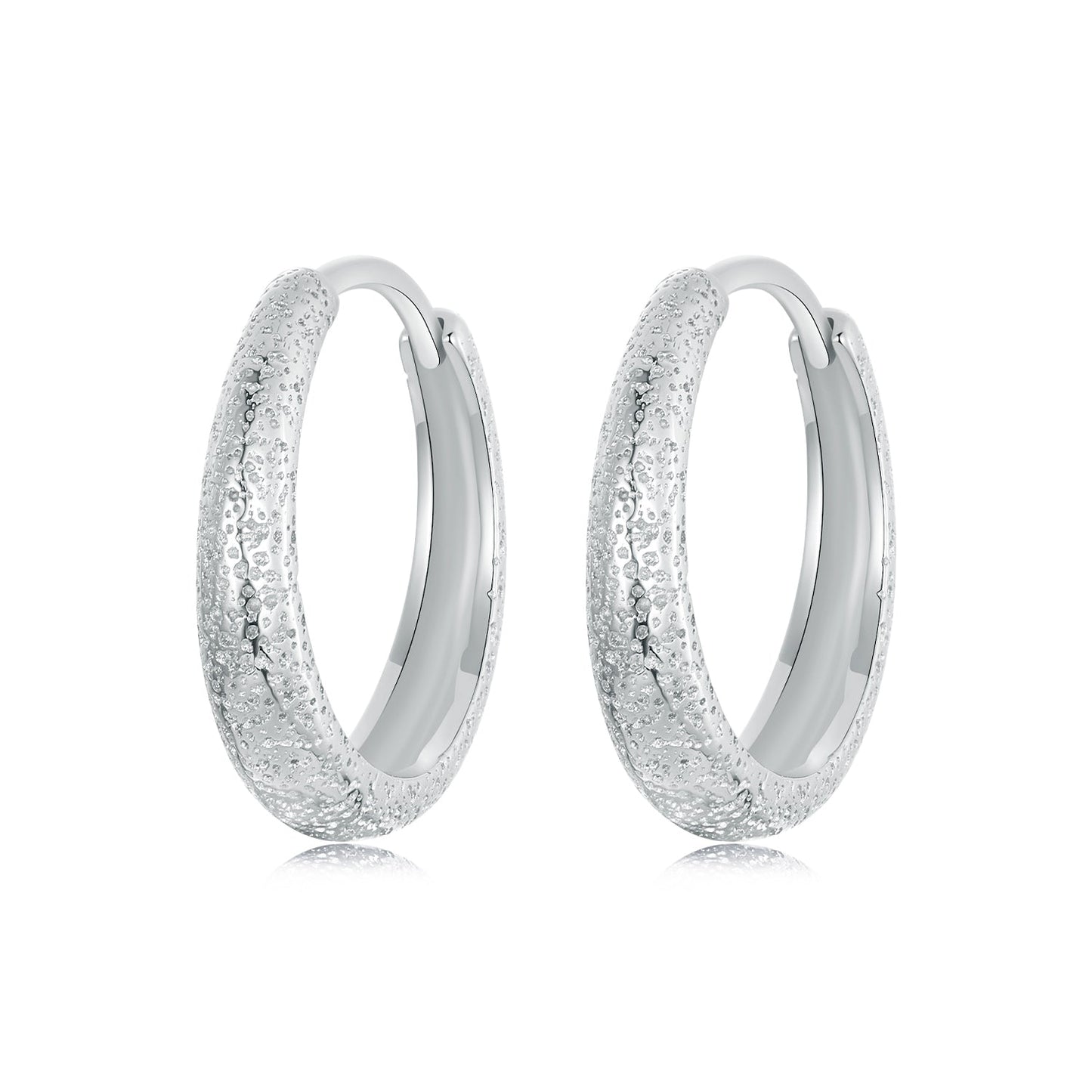 925 Sterling Silver Earrings 16*3mm with Platinum Plating for Women