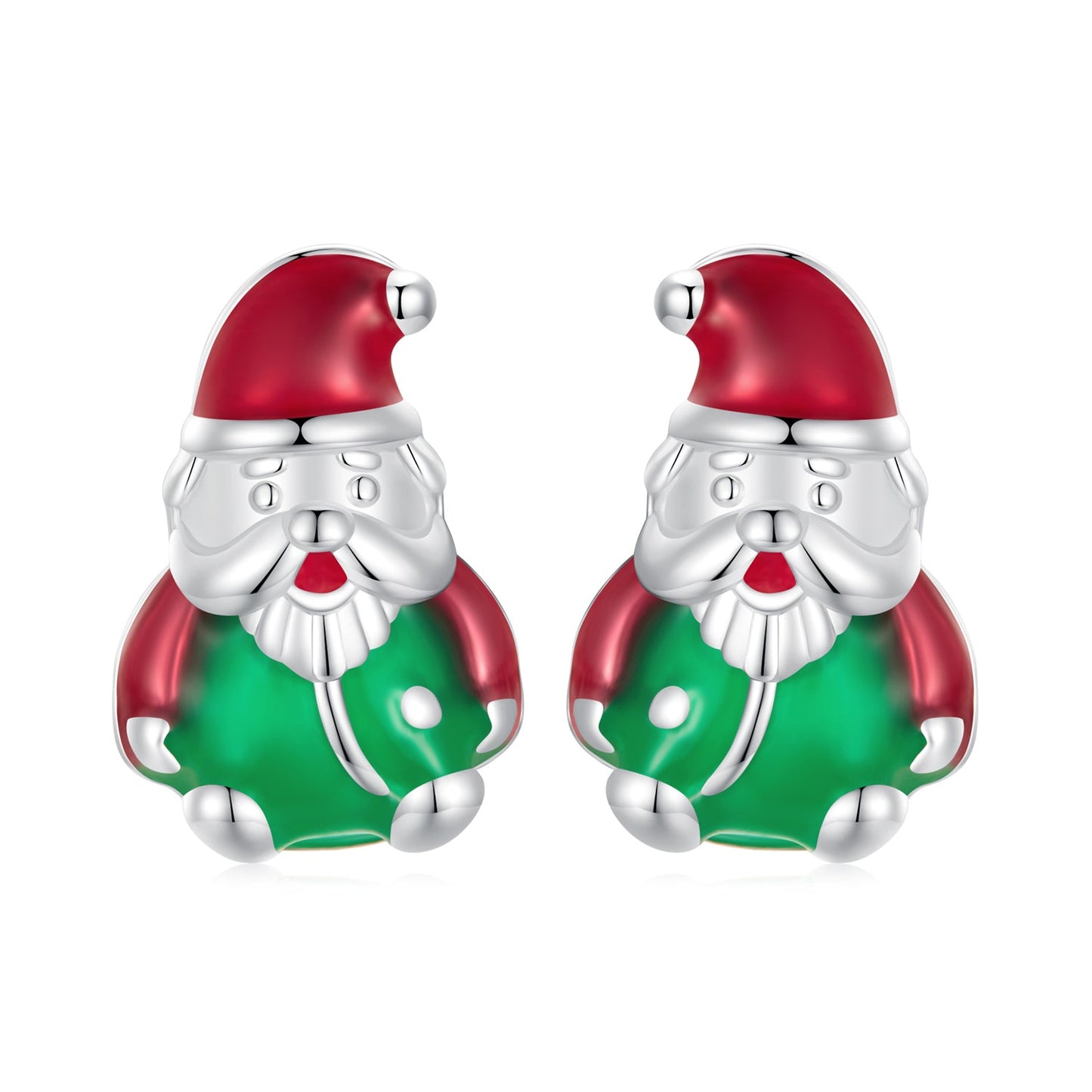 925 Sterling Silver 11*7mm Enamel Process Earrings