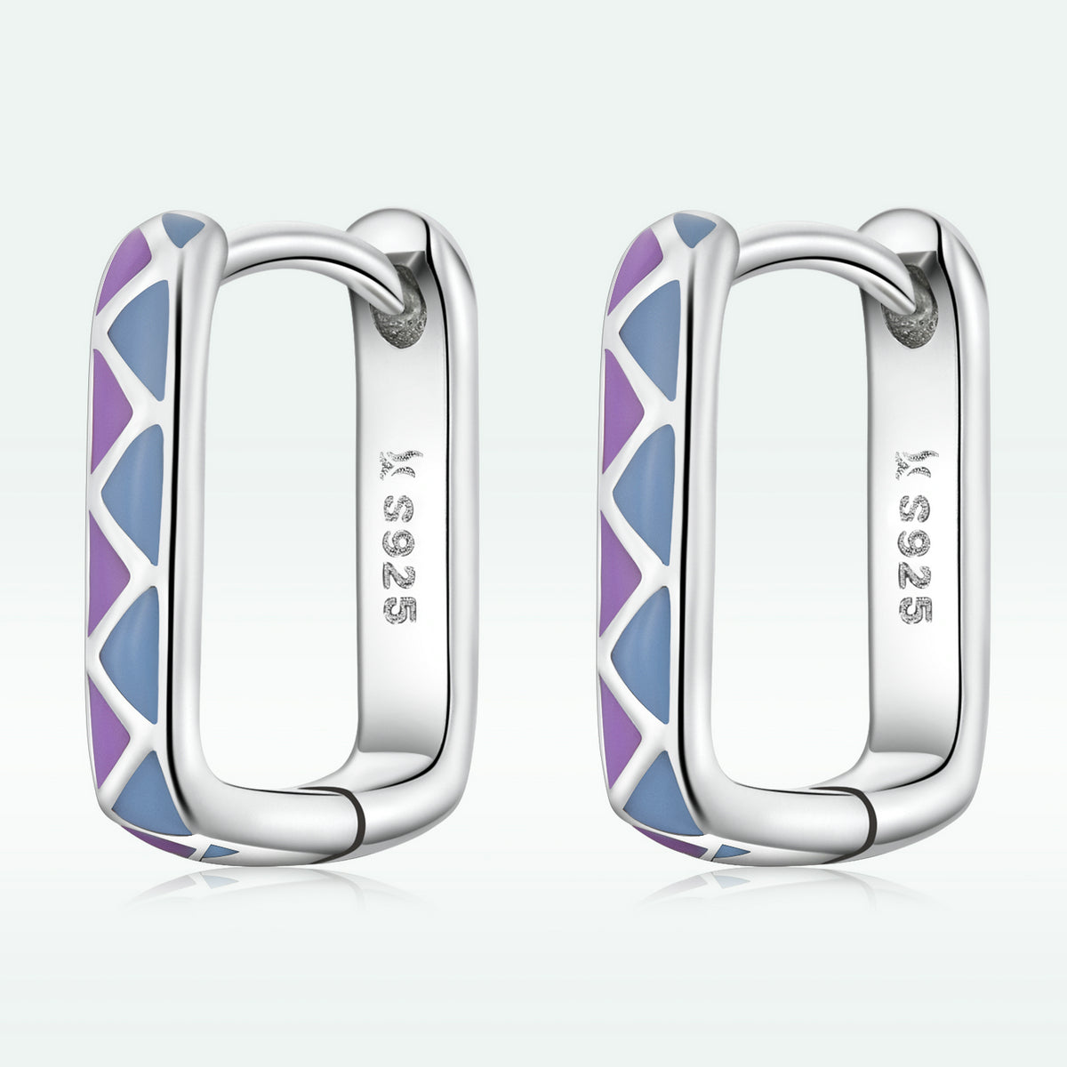 S925 Sterling Silver Enamel Oxidized Earrings for Women