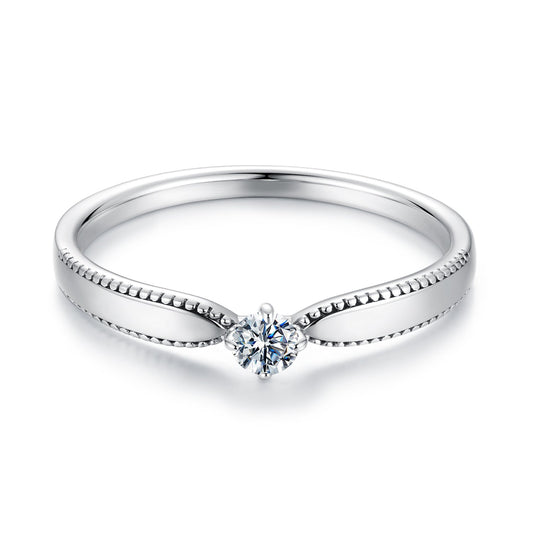 925 Sterling Silver Moissanite Ring Size 6 for Women