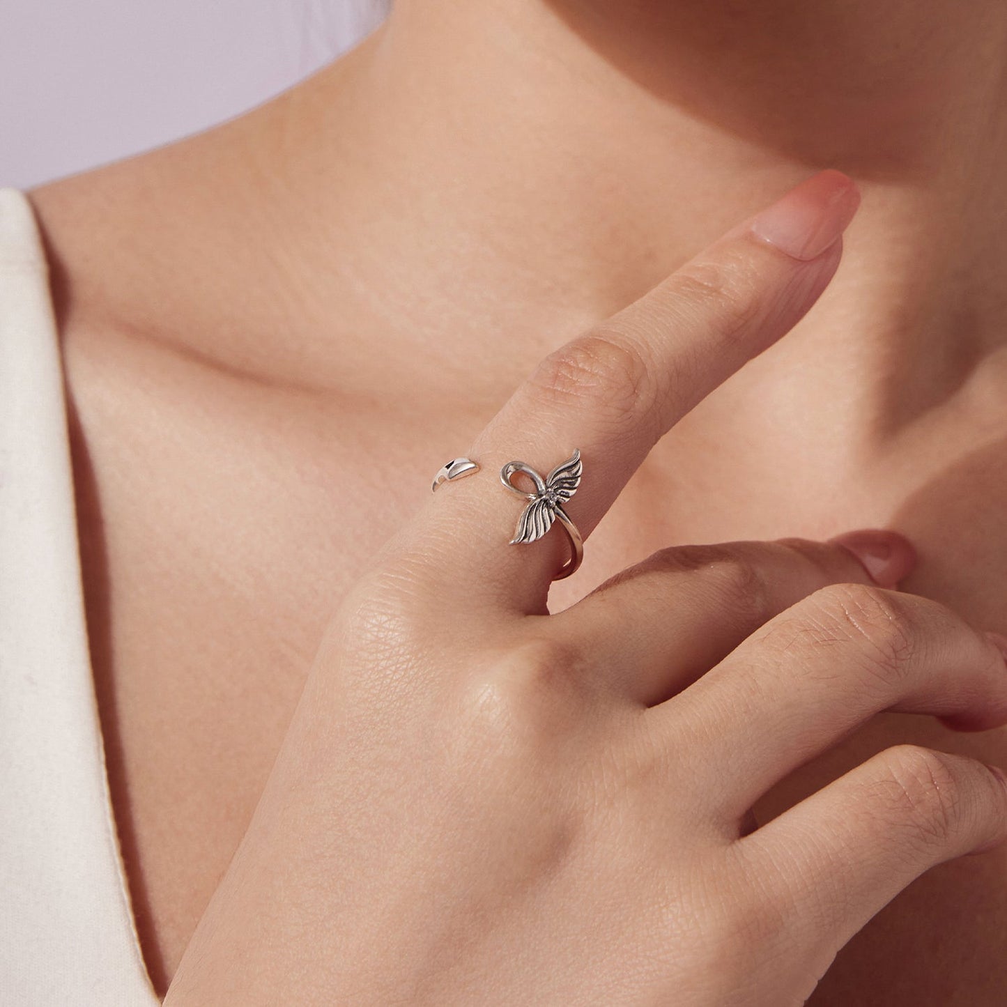 925 Sterling Silver Oxidized Silver Pavé Setting CZ Rings for Women