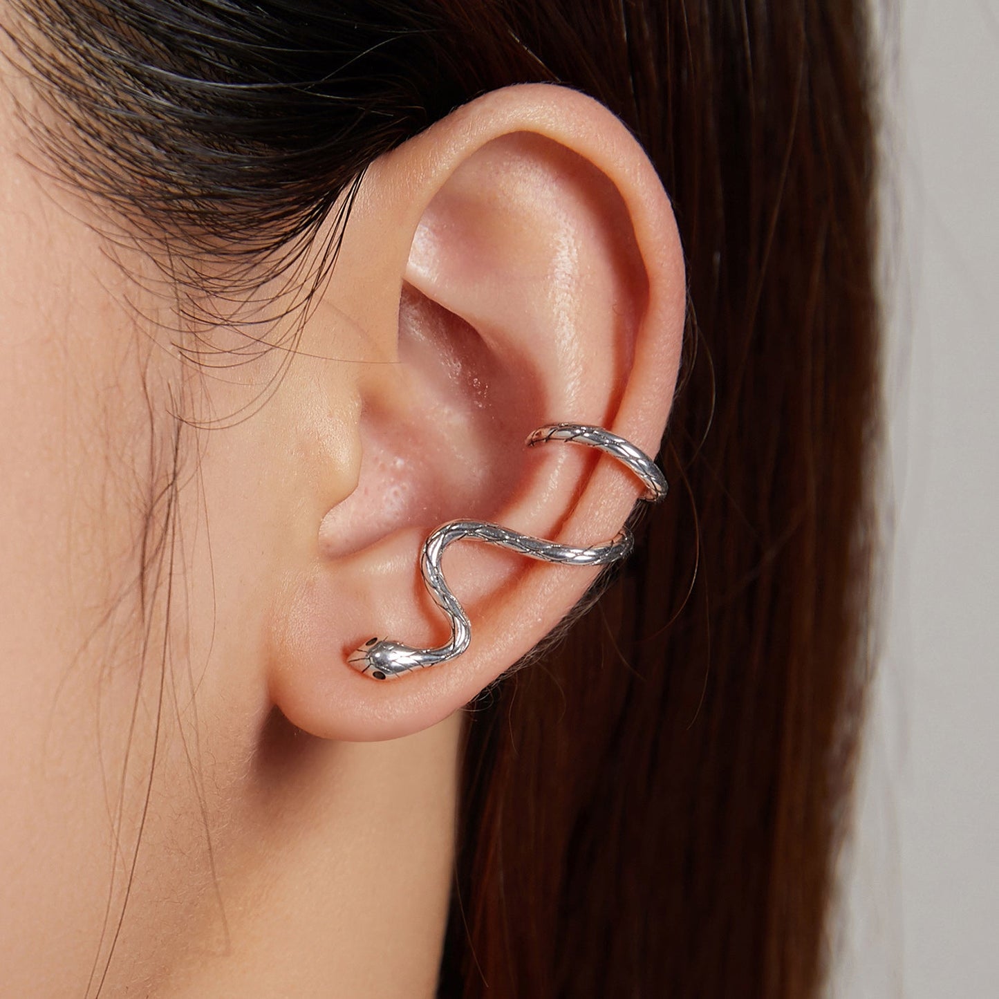 925 Sterling Silver Oxidized 2.5x1.9 cm Pavé Setting CZ Earrings for Women