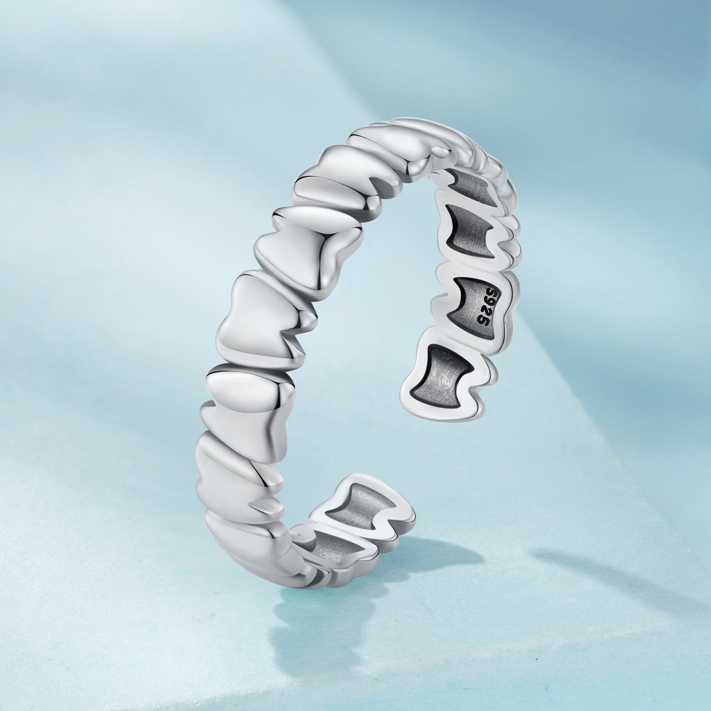 925 Sterling Silver Oxidized Silver Ring Women 0.42cm Width