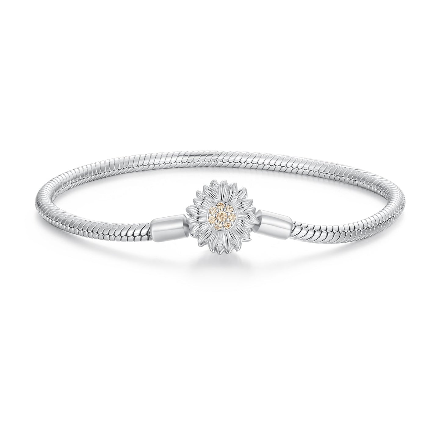 925 Sterling Silver Pavé Setting CZ Bracelet for Women - 17.0 Size, 170mm Length, 3mm Chain Thickness