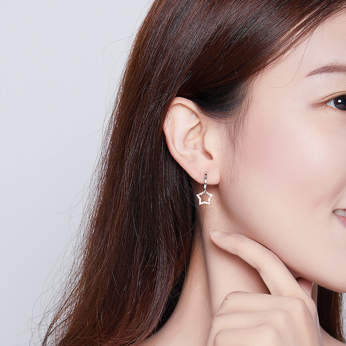 S925 Sterling Silver Plated Platinum CZ Earrings for Women