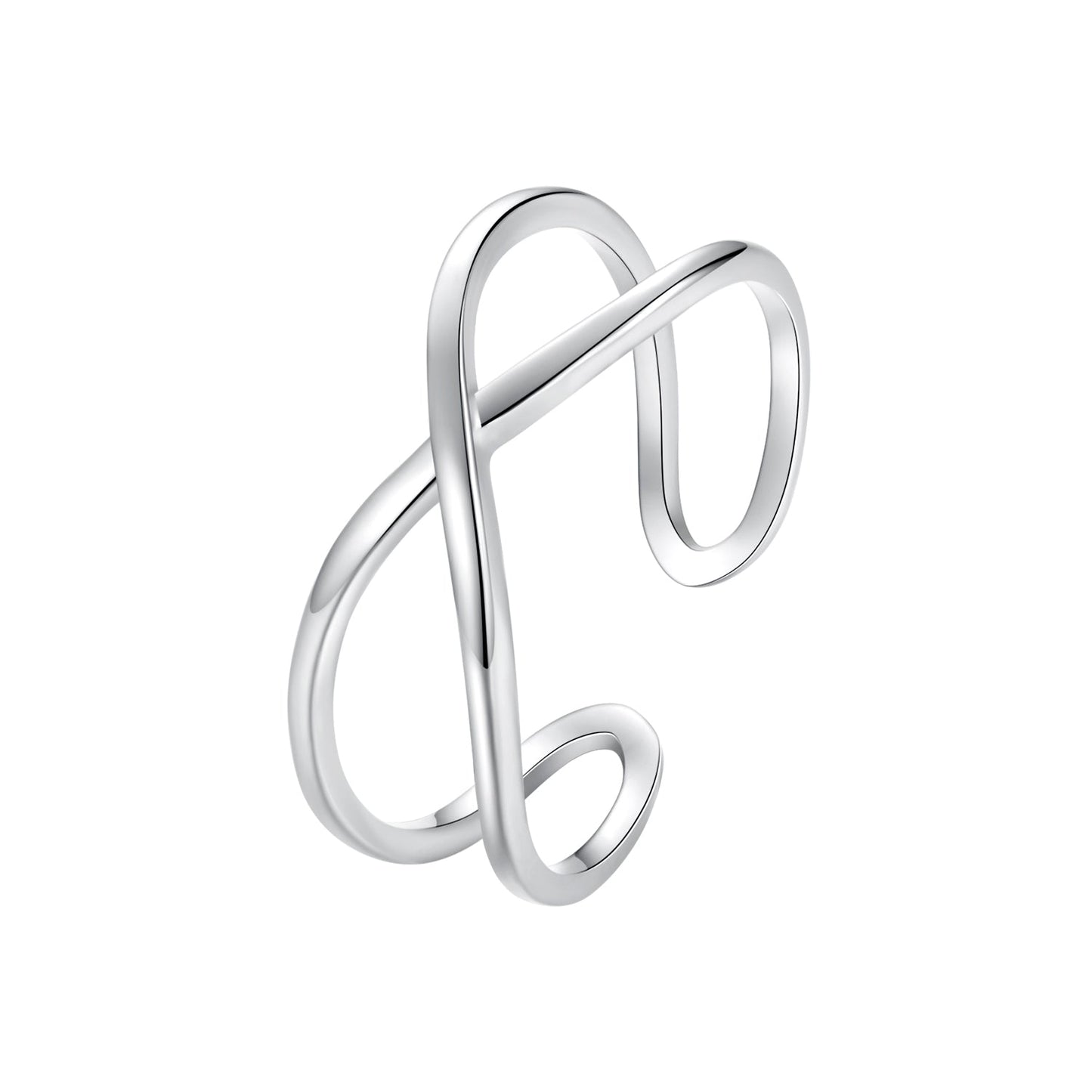 925 Sterling Silver Oxidized 0.7cm Ring for Women