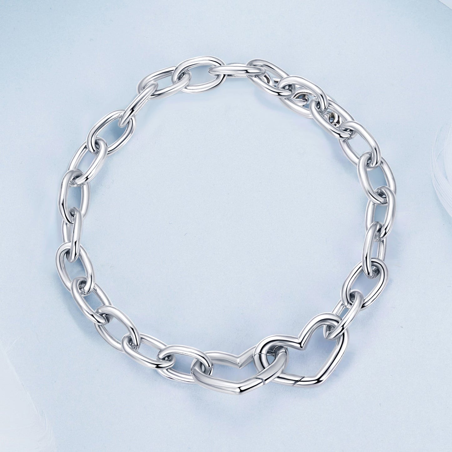 925 Sterling Silver Plated White Gold 19.0 cm Bracelet