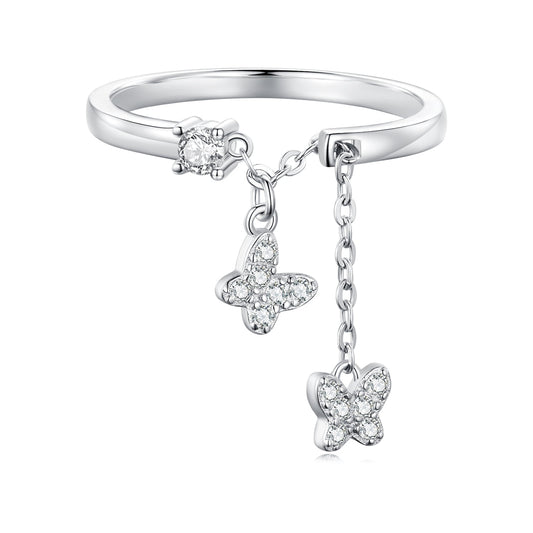 925 Sterling Silver Pavé Setting CZ Ring for Women