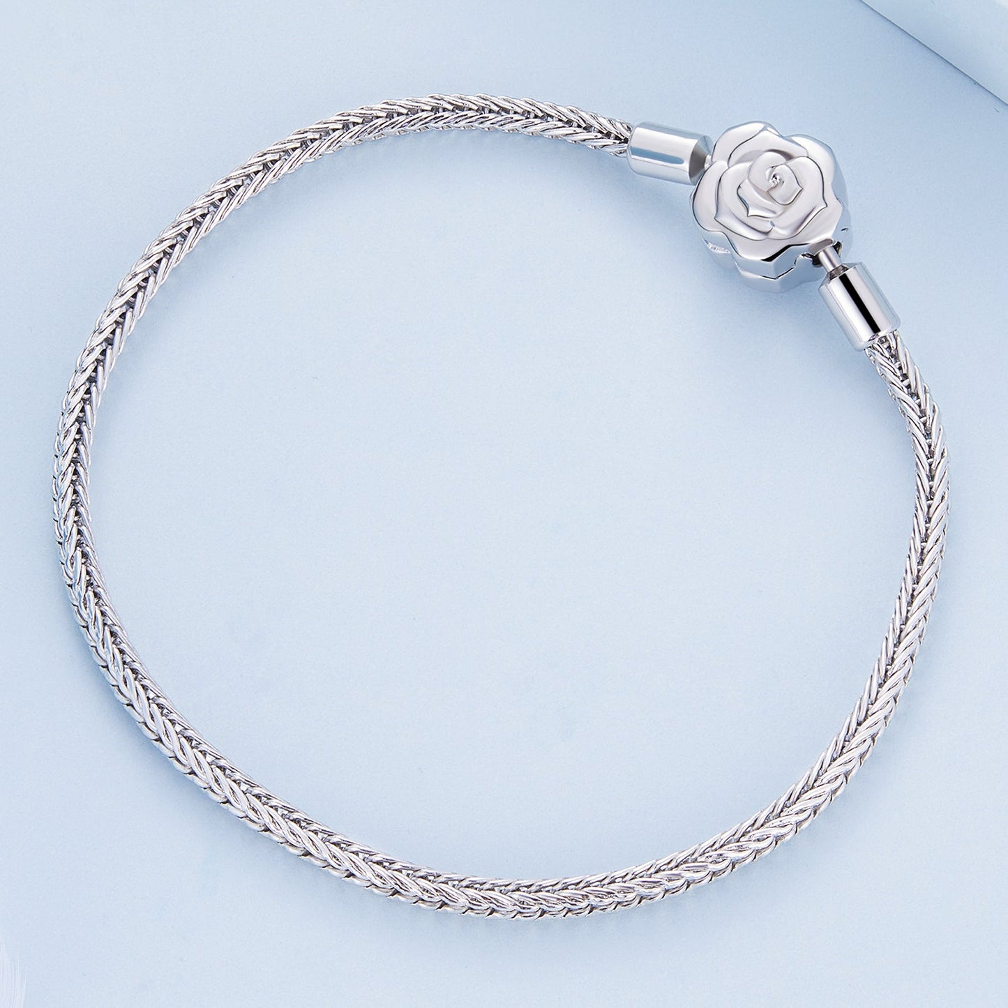 925 Sterling Silver Bracelet with Pavé Setting CZ, 17cm for Women