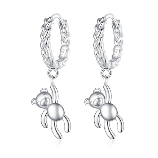 925 Sterling Silver Plated Platinum Earrings