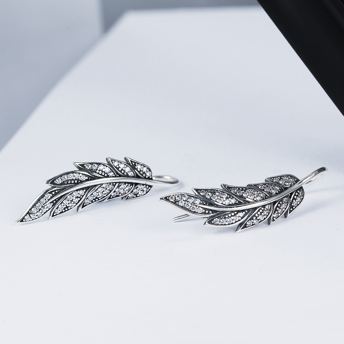 925 Sterling Silver Earrings with Pavé Setting CZ