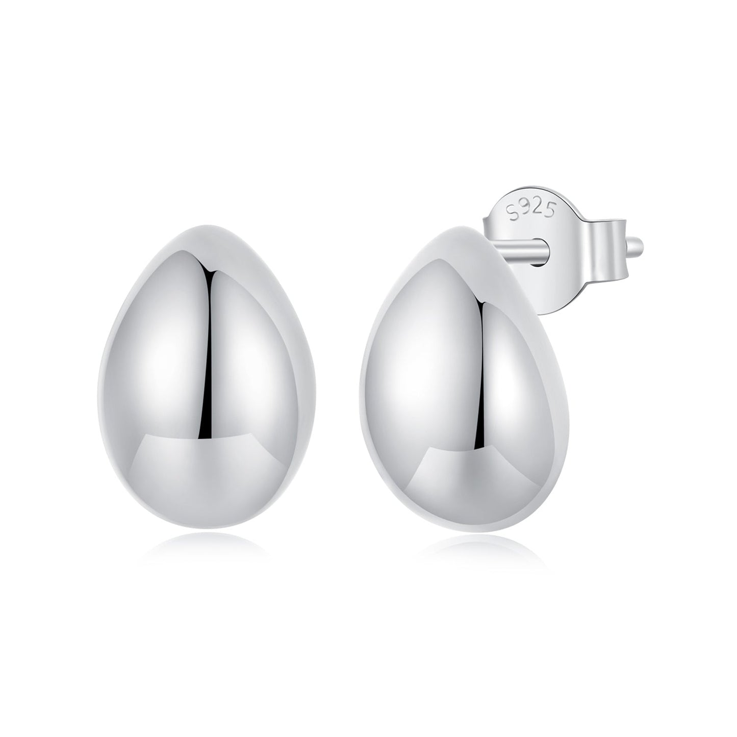 925 Sterling Silver Earrings 10x7mm with Oxidized Silver for Women
