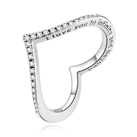 925 Sterling Silver Oxidized Size 6.0 Pavé CZ Ring for Women