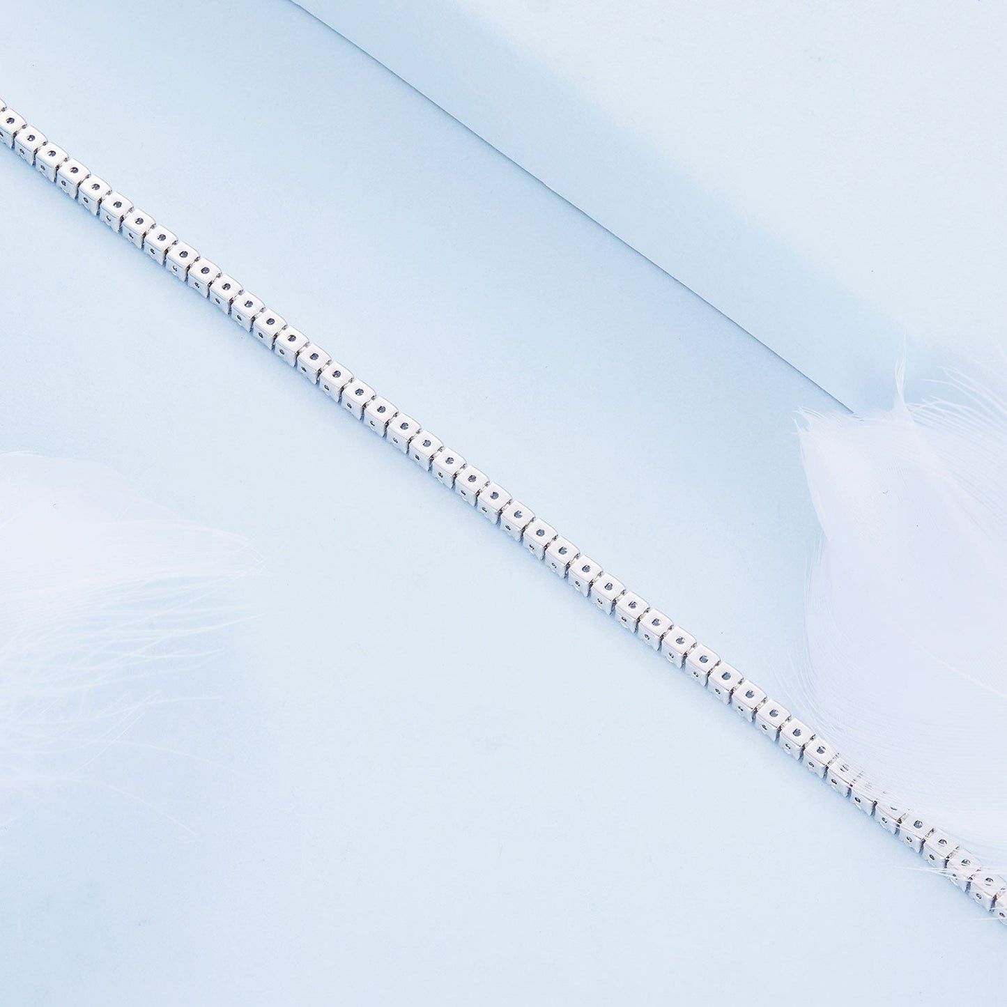 925 Sterling Silver Pavé Setting Bracelet with CZ for Women - Adjustable 18+5cm