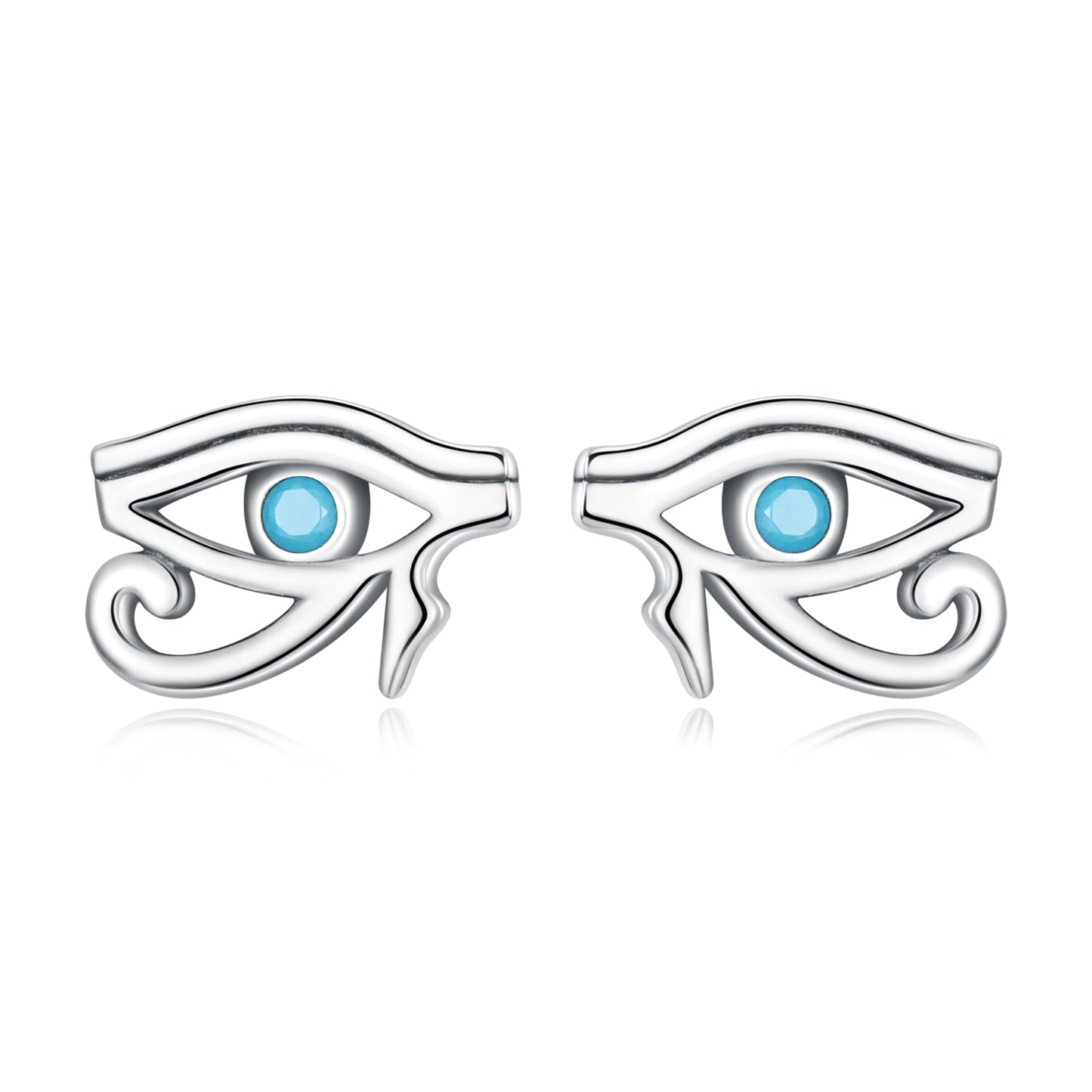 925 Sterling Silver Turquoise Earrings, 0.6*0.9cm, Oxidized Silver Finish for Women