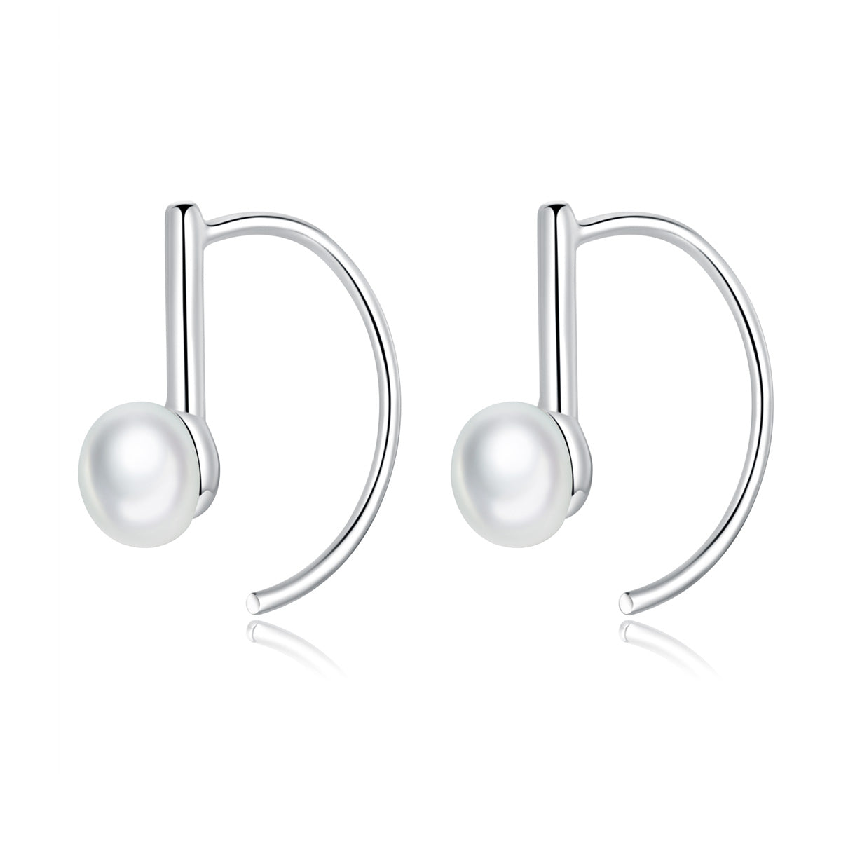925 Sterling Silver Earrings in Rose Gold with Beads for Women