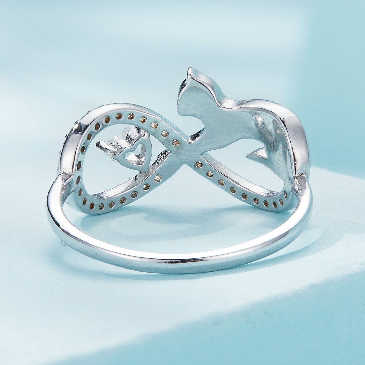925 Sterling Silver 3mm CZ Pavé Setting Ring Size 7.0 for Women