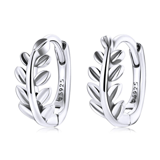 S925 Oxidized Silver Earrings 1.2*0.5cm for Women